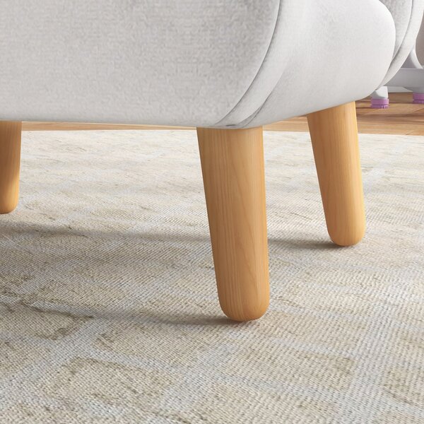 Dětské křeslo ZONEKIZ Infant s designem mraků, super jemné na dotek a 4 nohama pro děti 18-36 měsíců, nosnost 40 kg, 46x51x55 cm Bílá | Aosom