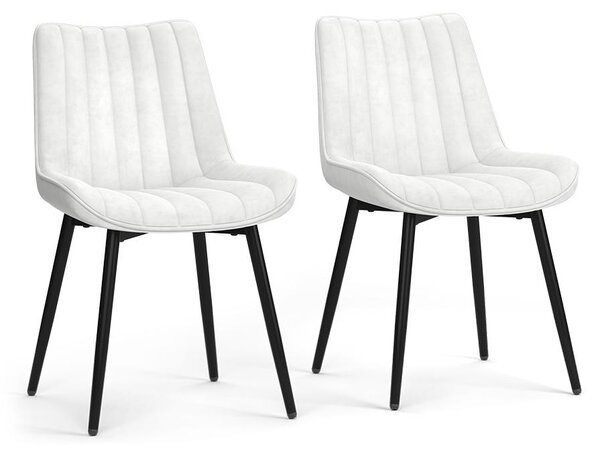 Židle jídelny Vicco Ravlo Béžová/Černá 51 x 57 cm Sada 2 kusů, Model 61388