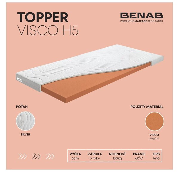 Vrchní matrace / Topper Benab Forkys H5 200x90 cm (T2)