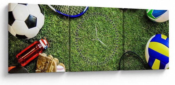 Obraz - Sport (s hodinami) (90x30 cm)