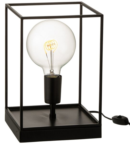 Černá kovová stolní lampa J-line Angul