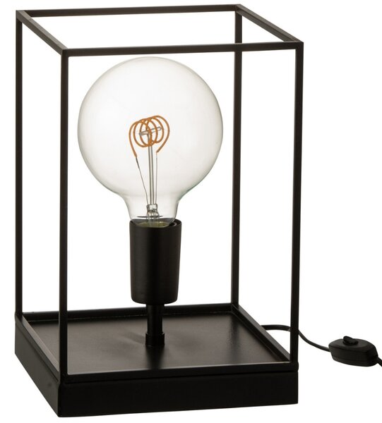 Černá kovová stolní lampa J-line Angul