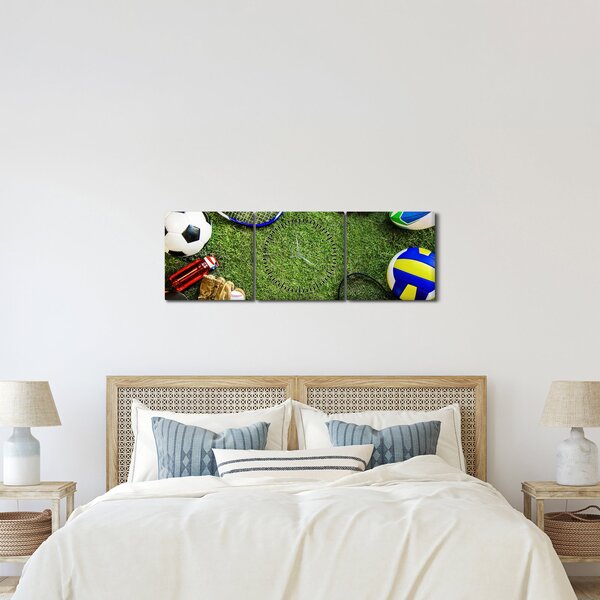 Obraz - Sport (s hodinami) (90x30 cm)