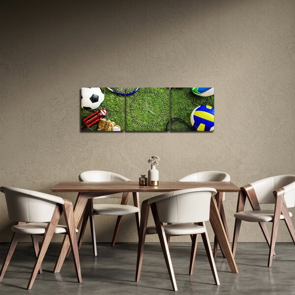 Obraz - Sport (s hodinami) (90x30 cm)
