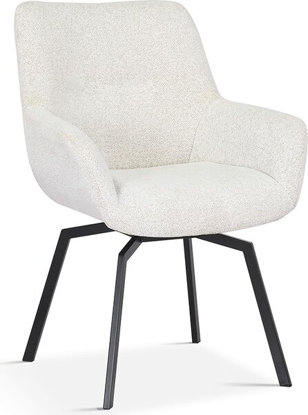 Jídelní židle Stozy Bouclé Swivel Chrisley Ecru