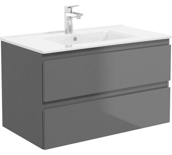 Oltens Vernal skříňka 80x45.6x47 cm pod umyvadlo závěsná grafitová 60001400