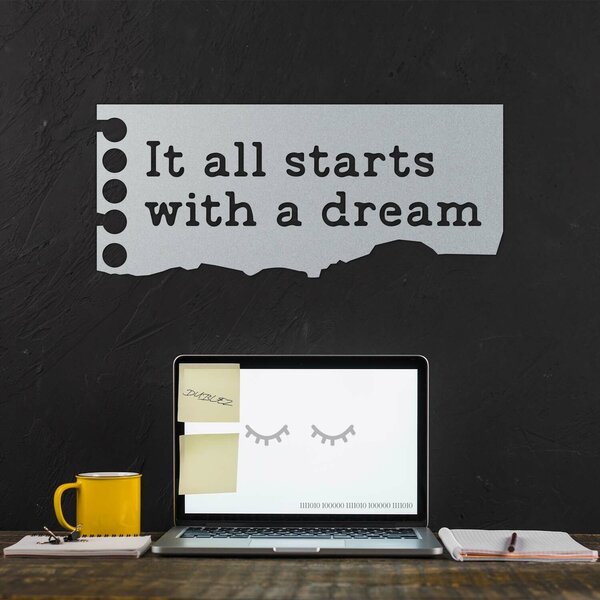 DUBLEZ | Motivační tabulka pro děti - It all starts with a dream