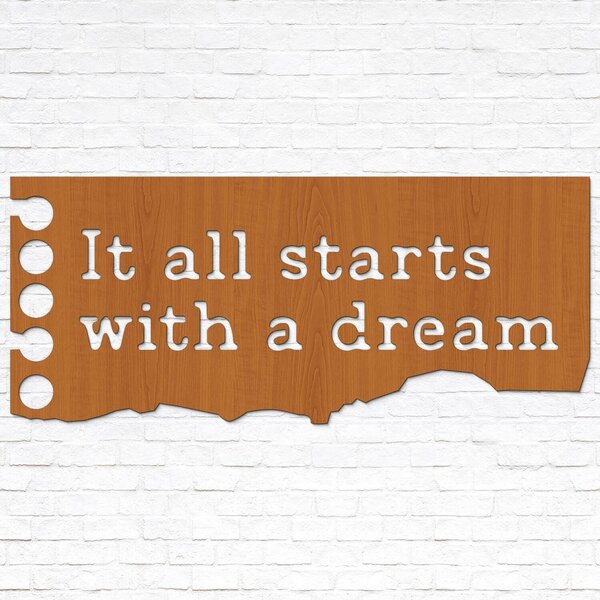 DUBLEZ | Motivační tabulka pro děti - It all starts with a dream