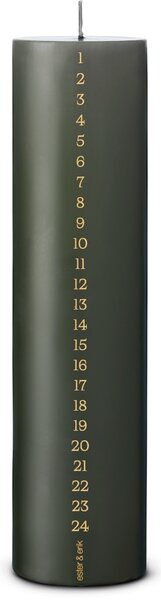 Ester & Erik Adventní svíčka Pillar Calendar - Green Soil ER132