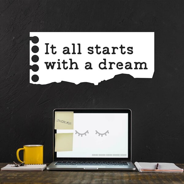 DUBLEZ | Motivační tabulka pro děti - It all starts with a dream