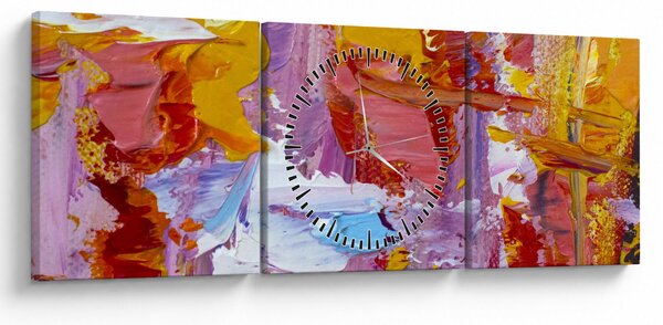Obraz - Olejomalba (s hodinami) (90x30 cm)
