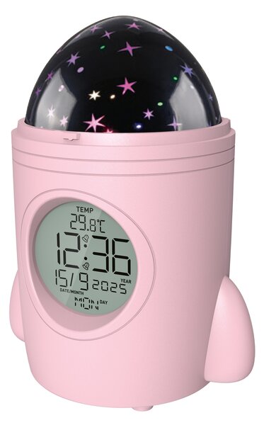 Tronic® Projekční budík s hvězdnou oblohou (světle růžová) (100408631001)