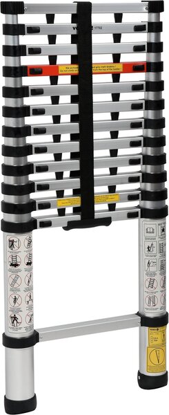 VOREL Žebřík teleskopický 13 stupňů 3,8 m, nosnost 150kg