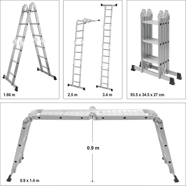VOREL Žebřík MULTIFUNKČNÍ 4x3 Vorel
