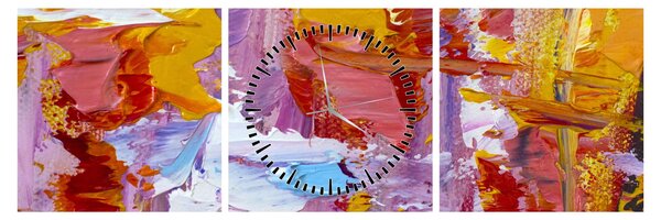 Obraz - Olejomalba (s hodinami) (90x30 cm)