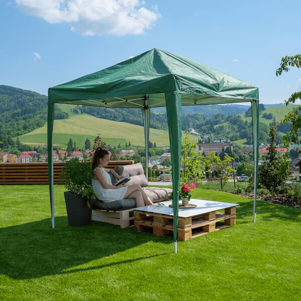 KONDELA Rýchlorozkladací nůžkový altán 2x2m, zelená TREKAN TYP 1