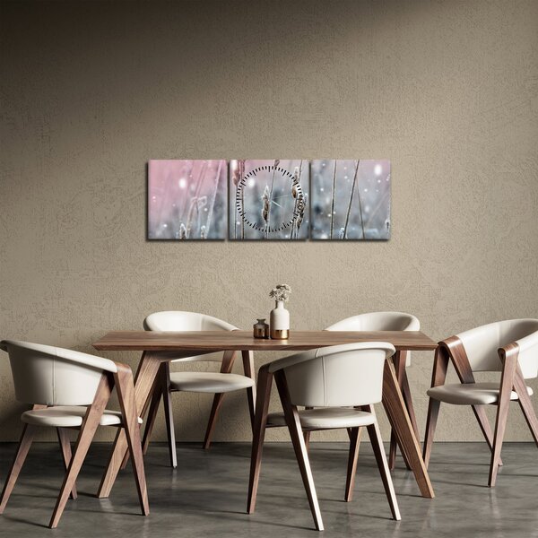 Obraz - Zimní krajina (s hodinami) (90x30 cm)