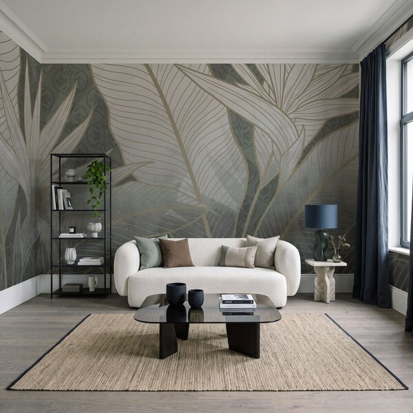 Fototapeta Elegantní botanický motiv v jemných odstínech, Přírodní fototapety, Populární fototapety - Tapeko.co.cz