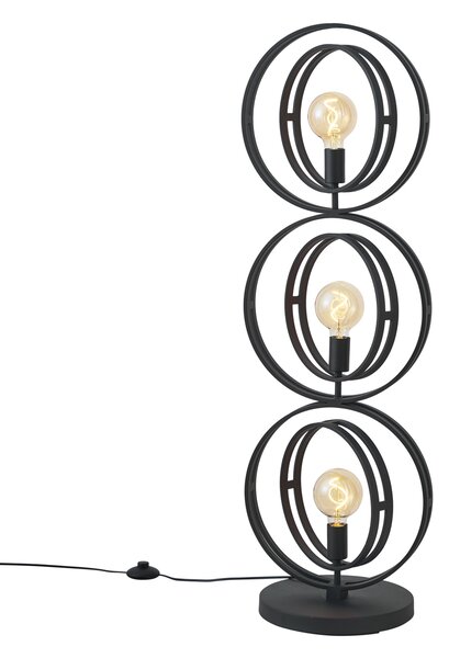 Moderní stojací lampa černá 3-světla - Indu