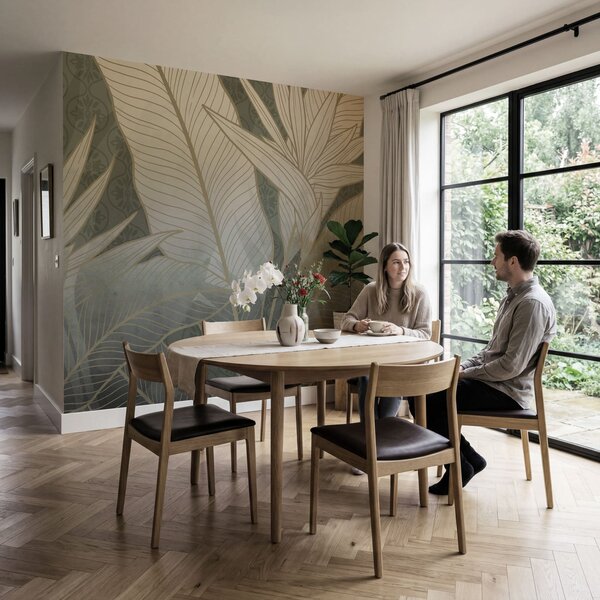 Fototapeta Elegantní botanický motiv v jemných odstínech, Přírodní fototapety, Populární fototapety - Tapeko.co.cz