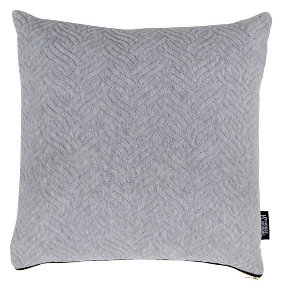 Světle šedý polštářek s příměsí bavlny House Nordic Ferrel, 45 x 45 cm