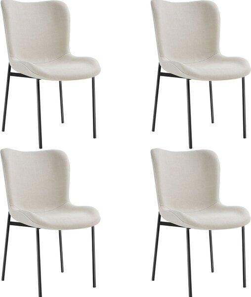 Tectake® Tessa čalouněná židle ergonomického tvaru s vysokým opěradlem 54 x 62 x 90 cm