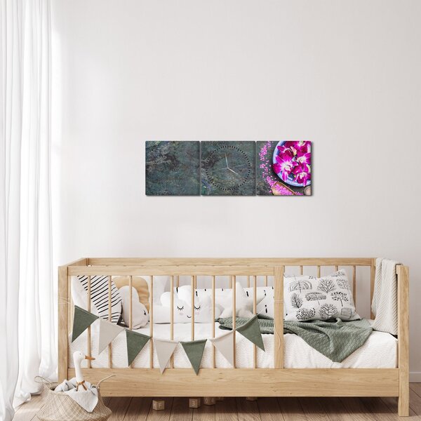 Obraz - Wellness (s hodinami) (90x30 cm)