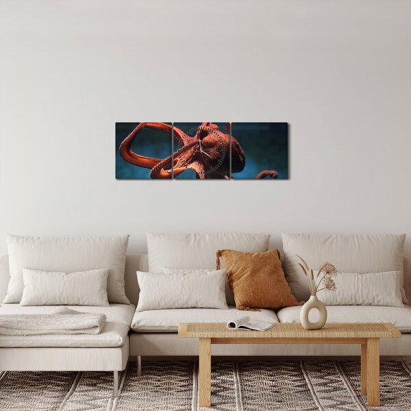 Obraz - Chobotnice (s hodinami) (90x30 cm)
