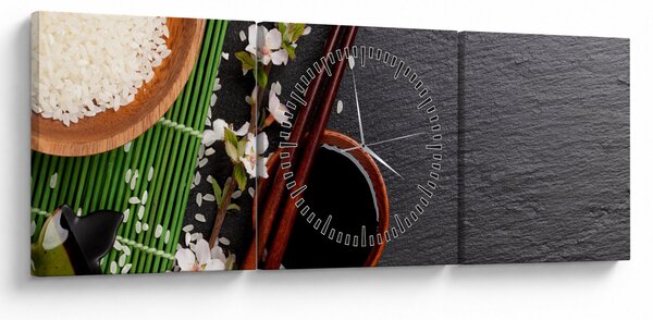 Obraz - Sushi (s hodinami) (90x30 cm)