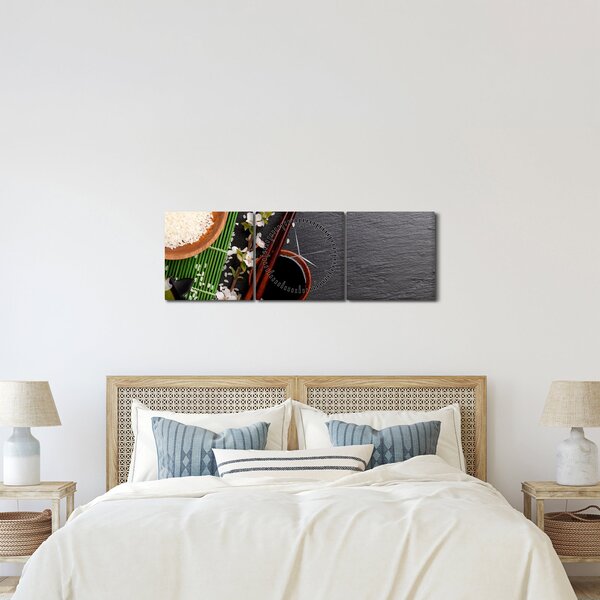 Obraz - Sushi (s hodinami) (90x30 cm)