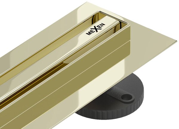 Sprchový žlab Mexen FLAT 360 SLIM - zlatý, 1541060