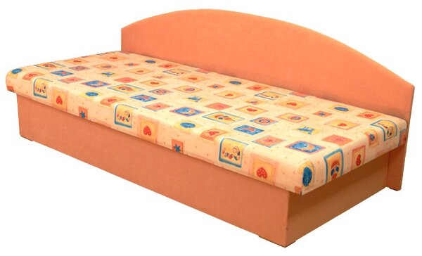 Jednolůžková postel (válenda) 80 cm Eda 3 (s pružinovou matrací). 774097