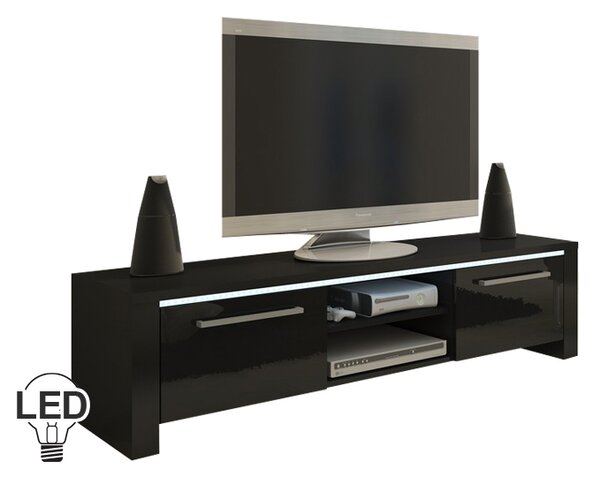 TV stolek/skříňka Freddy (černá + lesk černý)