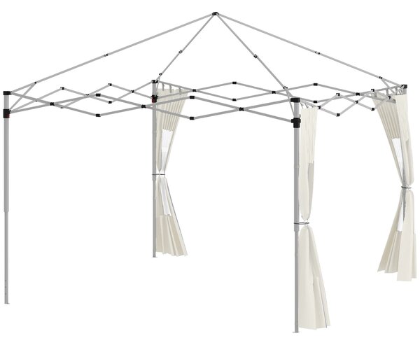 Postranní panely k altánu Outsunny s zipovými dveřmi a okny pro pop-up altán 3x3m nebo 3x6m, 2 sady náhradních postranních panelů, bílá | Aosom
