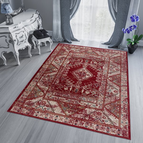 Makro Abra Kusový koberec klasický DUBAI L429A červený Rozměr: 180x260 cm