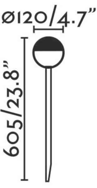 FARO PICCOLA černá lampa se zápichem