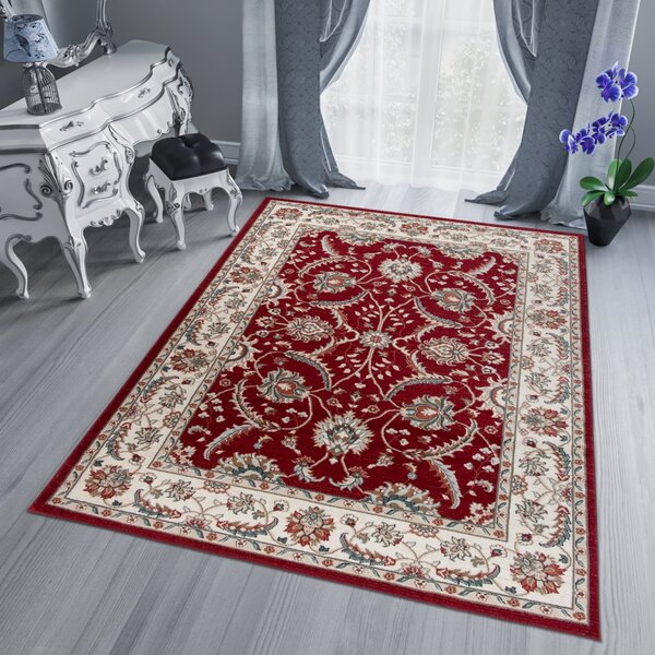 Makro Abra Kusový koberec klasický DUBAI L749A červený Rozměr: 80x150 cm