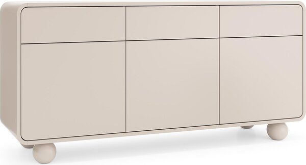 Komoda Kaschmir se třemi skříňkami a třemi zásuvkami, moderní design