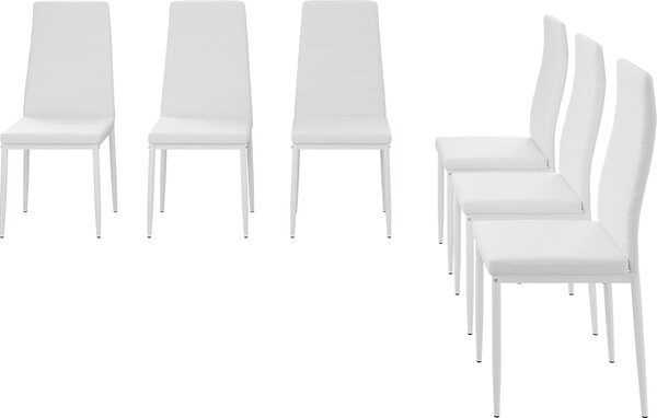 Židle do jídelny Vicco Grand Bílá 42.5 x 48 cm Sada 6 kusů, Model 51772