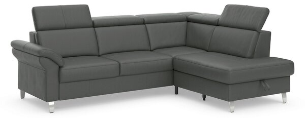 ROHOVÁ SEDAČKA, kůže, antracitová Sit & More - Sedací soupravy, Online Only
