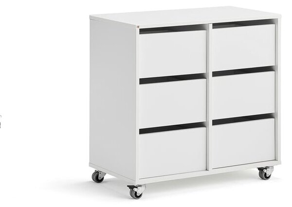 AJ Produkty Skříňka CASPER, 6 zásuvek, bílá