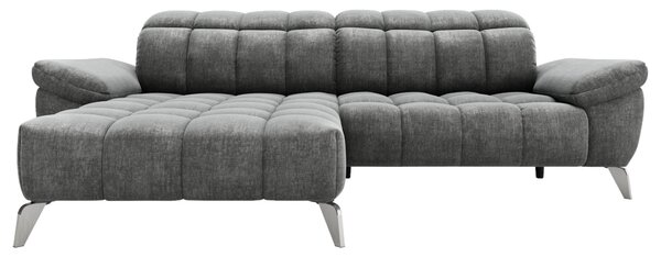 SEDACÍ SOUPRAVA, kov, textil, tmavě šedá Xora - Sedací soupravy