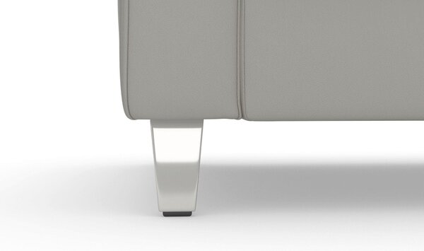 ROHOVÁ SEDAČKA, kůže, světle šedá Sit & More - Sedací soupravy, Online Only