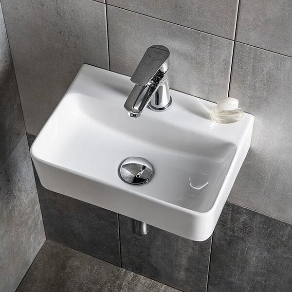 Sapho Small umyvadlo 36x25 cm obdélníkový klasický bílá lesk AR362