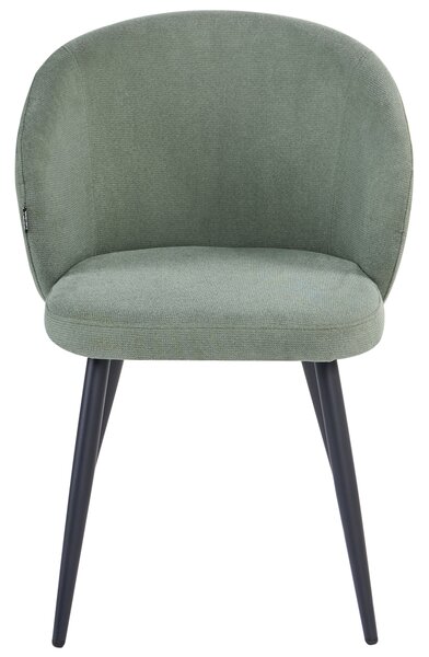 Sada 2 jídelních židlí MOUNDVILLE Tkanina Světle zelená