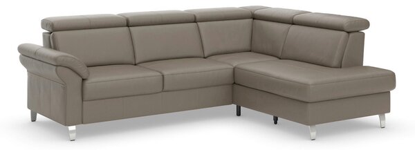 ROHOVÁ SEDAČKA, kůže, šedá Sit & More - Sedací soupravy, Online Only