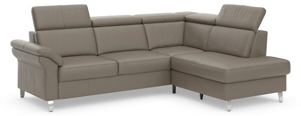 ROHOVÁ SEDAČKA, kůže, šedá Sit & More - Sedací soupravy, Online Only