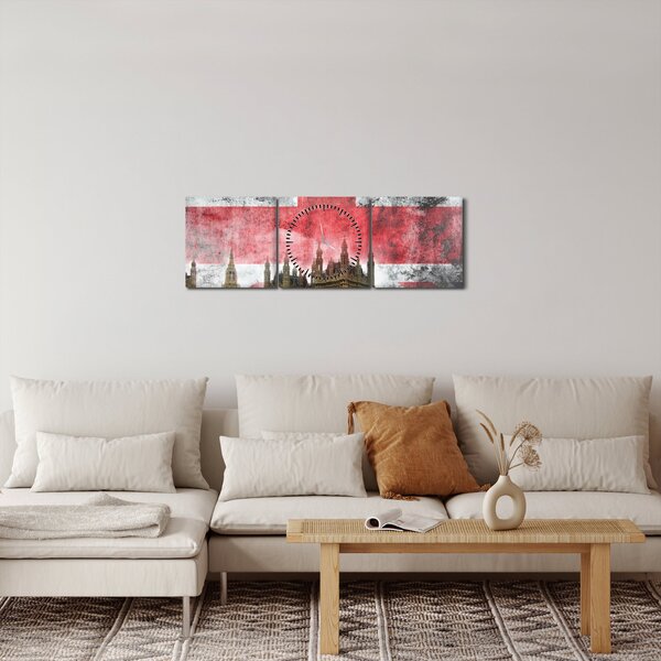 Obraz - Londýn (s hodinami) (90x30 cm)