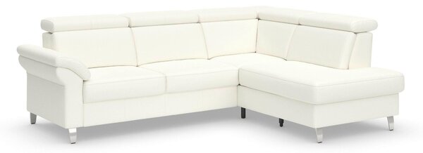 ROHOVÁ SEDAČKA, kůže, bílá Sit & More - Sedací soupravy, Online Only