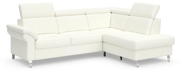 ROHOVÁ SEDAČKA, kůže, bílá Sit & More - Sedací soupravy, Online Only